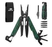 MOSSY OAK Pinza Multifunción de Acero Inoxidable 27 en 1, Herramienta Multifuncional Compacta y Resistente, Multitool de Bolsillo para Camping, Supervivencia, Bricolaje y Actividades al Aire Libre