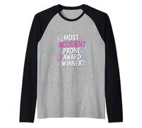 Most Accident Prone Award Winner Humor torpe |- Camiseta Manga Raglan
