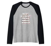 Most Accident Prone Award Winner Humor torpe ------ Camiseta Manga Raglan