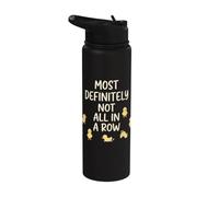 Most Definitely Not All in A Row Funny Duck Mental Health Stainless Steel Insulated Water Bottle