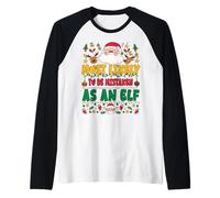 Most Likely To Be Mistaken As An Elf Outfit Funny Xmas Camiseta Manga Raglan
