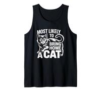 Most Likely To Bring Home A Cat Camiseta sin Mangas