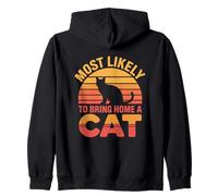 Most Likely To Bring Home A Cat Sudadera con Capucha