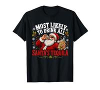Most Likely To Drink All Santa's Tequila Matching Christmas Camiseta