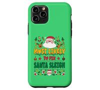 Most Likely to Fix Santa Sleigh Outfit Funny Xmas Pajamas Carcasa para iPhone 11 Pro