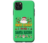 Most Likely to Fix Santa Sleigh Outfit Funny Xmas Pajamas Carcasa para iPhone 11 Pro MAX