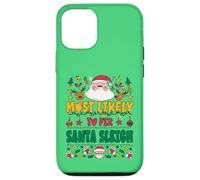 Most Likely to Fix Santa Sleigh Outfit Funny Xmas Pajamas Carcasa para iPhone 12/12 Pro