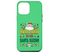 Most Likely to Fix Santa Sleigh Outfit Funny Xmas Pajamas Carcasa para iPhone 12 Pro MAX