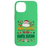 Most Likely to Fix Santa Sleigh Outfit Funny Xmas Pajamas Carcasa para iPhone 14