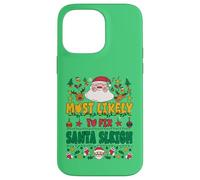 Most Likely to Fix Santa Sleigh Outfit Funny Xmas Pajamas Carcasa para iPhone 14 Pro MAX