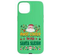 Most Likely to Fix Santa Sleigh Outfit Funny Xmas Pajamas Carcasa para iPhone 15 Plus