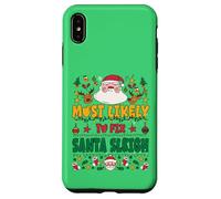 Most Likely to Fix Santa Sleigh Outfit Funny Xmas Pajamas Carcasa para iPhone XS MAX