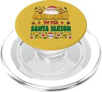 Most Likely to Fix Santa Sleigh Outfit Funny Xmas Pajamas PopSockets PopGrip para MagSafe