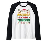 Most Likely To Shake The Presents Outfit Funny Xmas Pajamas Camiseta Manga Raglan