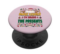Most Likely To Shake The Presents Outfit Funny Xmas Pajamas PopSockets PopGrip Adhesivo