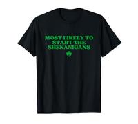 Most Likely To Start The Shenanigans Shirt St Patricks Day Camiseta