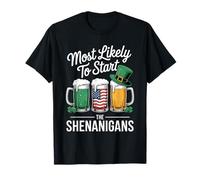 Most Likely To Start The Shenanigans - St Patricks Day Beer Camiseta