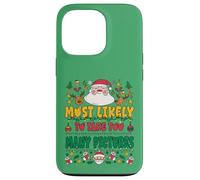 Most Likely To Take Too Many Pictures Outfit Funny Xmas Carcasa para iPhone 13 Pro