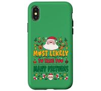 Most Likely To Take Too Many Pictures Outfit Funny Xmas Carcasa para iPhone X/XS