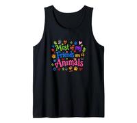 Most of My Friends Are Animals Funny Animal Lover Camiseta sin Mangas