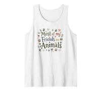 Most of My Friends Are Animals Funny Animal Lover Camiseta sin Mangas