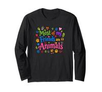 Most of My Friends Are Animals Funny Animal Lover Manga Larga