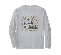 Most of My Friends Are Animals Funny Animal Lover Manga Larga