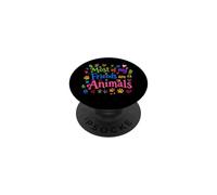 Most of My Friends Are Animals Funny Animal Lover PopSockets PopGrip Adhesivo