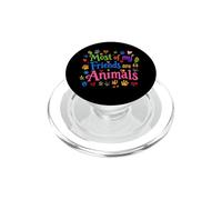 Most of My Friends Are Animals Funny Animal Lover PopSockets PopGrip para MagSafe