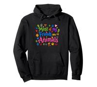 Most of My Friends Are Animals Funny Animal Lover Sudadera con Capucha