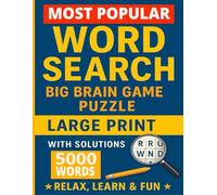 Most Popular Word Search Puzzle Book: Big Brain Game Puzzles in Large Print - 5000 Words of Fun for Adults & Seniors