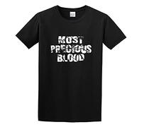 Most Precious Blood - Camiseta de algodón para hombre, color negro, Negro , XL