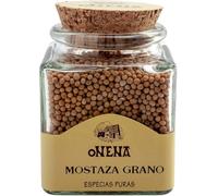 Mostaza elaborada con semillas de mostaza en grano recién molidas a la piedra, lo que le confiere un sabor único e intenso. Sin gluten, sin lactosa, sin colorantes ni conservantes y apta para veganos