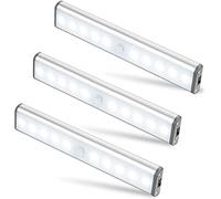 Moston Làmpara del Armario 10 LED USB Recargable magnético Movimiento Sensor Luces nocturnas, Automáticamente Encendido/Apagado Aplicar a Gabinete Alacena Escaleras Cajón Cocina Garaje
