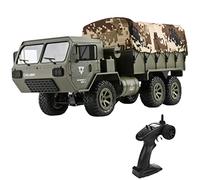 Mostop Camión Militar RC Escala 1:12 6WD Control Remoto de Juguete para niños y Adultos, 2.4 GHz Coches del ejército Todo Terreno