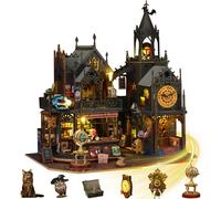 Mostop Kit de construcción de casa de muñecas en miniatura, kit de construcción de casa en miniatura con luz LED, idea de habitación creativa para niños y adultos, casa mágica, kits de bricolaje (Holo