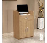 Mostrador compacto para cajas, recepción de recepción que ahorra espacio para supermercados y centros comerciales