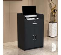 Mostrador compacto para cajas, recepción de recepción que ahorra espacio para supermercados y centros comerciales