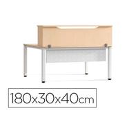 Mostrador De Altillo Rocada Valido Para Mesas Work Metal Executive 180X30X40 Cm Acabado Aa01 Haya/Haya