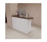 Mostrador de recepción abierto con cajón con cerradura, escritorio de pago al por menor, para pasillo y tienda, 80 cm, diseño moderno