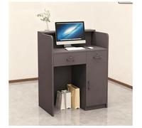 Mostrador de Recepción Comercial Mostrador de Caja for Peluquería Y Salón de Uñas Mostrador Ancho Con Orificios for La Gestión de Cables Cajones Con Cerradura Y Rieles de Deslizamiento Silencioso