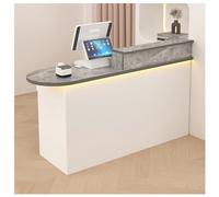 Mostrador de Recepción Compacto Con Cajones Con Cerradura Y Gabinete de Almacenamiento Mesa Mostradors Recepcións Con Manijas de Hardware Resistentes Guías de Deslizamiento Silencioso Y Bisagras