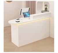 Mostrador de Recepción Compacto Con Cajones Con Cerradura Y Gabinete de Almacenamiento Mesa Mostradors Recepcións Con Manijas de Hardware Resistentes Guías de Deslizamiento Silencioso Y Bisagras