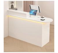 Mostrador de Recepción Compacto Con Cajones Con Cerradura Y Gabinete de Almacenamiento Mesa Mostradors Recepcións Con Manijas de Hardware Resistentes Guías de Deslizamiento Silencioso Y Bisagras