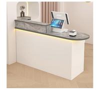 Mostrador de Recepción Compacto Con Cajones Con Cerradura Y Gabinete de Almacenamiento Mesa Mostradors Recepcións Con Manijas de Hardware Resistentes Guías de Deslizamiento Silencioso Y Bisagras