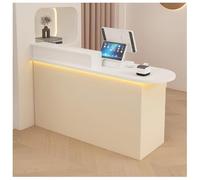 Mostrador de Recepción Compacto Con Cajones Con Cerradura Y Gabinete de Almacenamiento Mesa Mostradors Recepcións Con Manijas de Hardware Resistentes Guías de Deslizamiento Silencioso Y Bisagras