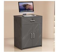 Mostrador de Recepción Compacto Mostrador de Caja Tablero de Estante de 16mm de Grosor Rieles Guía Silenciosos Tres Secciones Bisagras Puerta Con Amortiguación Hidráulica Y Protección Antipinzamiento