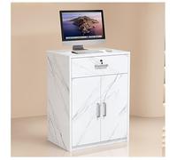 Mostrador de Recepción Compacto Mostrador de Caja Tablero de Estante de 16mm de Grosor Rieles Guía Silenciosos Tres Secciones Bisagras Puerta Con Amortiguación Hidráulica Y Protección Antipinzamiento