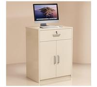 Mostrador de Recepción Compacto Mostrador de Caja Tablero de Estante de 16mm de Grosor Rieles Guía Silenciosos Tres Secciones Bisagras Puerta Con Amortiguación Hidráulica Y Protección Antipinzamiento