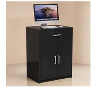 Mostrador de Recepción Compacto Mostrador de Caja Tablero de Estante de 16mm de Grosor Rieles Guía Silenciosos Tres Secciones Bisagras Puerta Con Amortiguación Hidráulica Y Protección Antipinzamiento